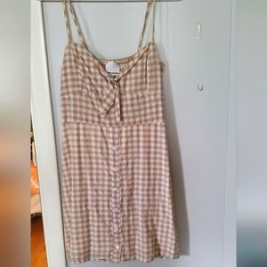 Skylar and Madison tan gingham dress